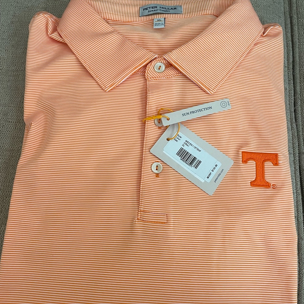 Peter Millar NWT Size XL short sleeve polo- University of Tennessee